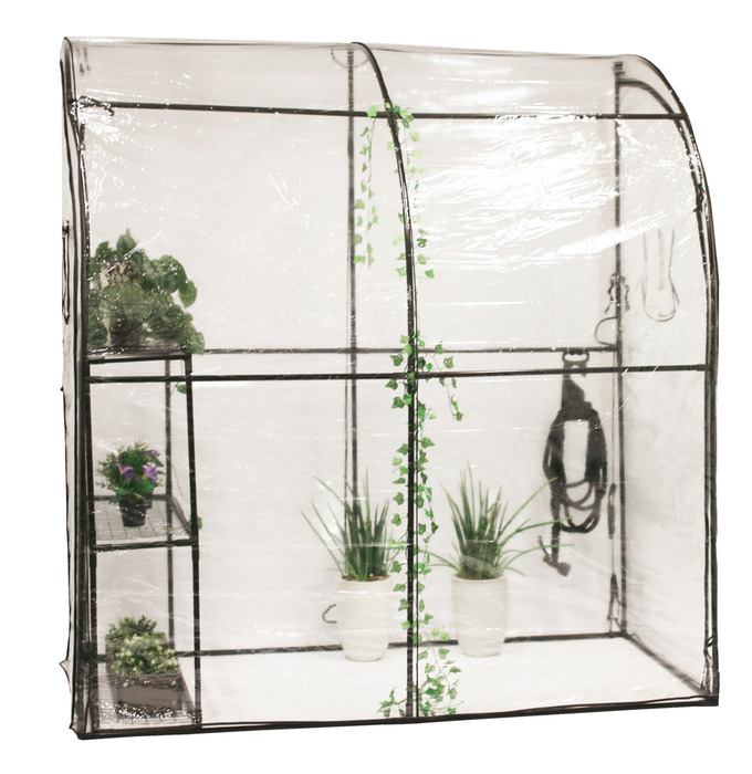 HORTUS vægdrivhus m/plastovertræk 215 x 200 x 100 cm